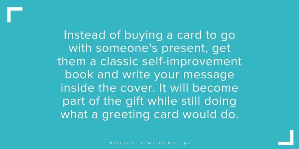 book instead of card